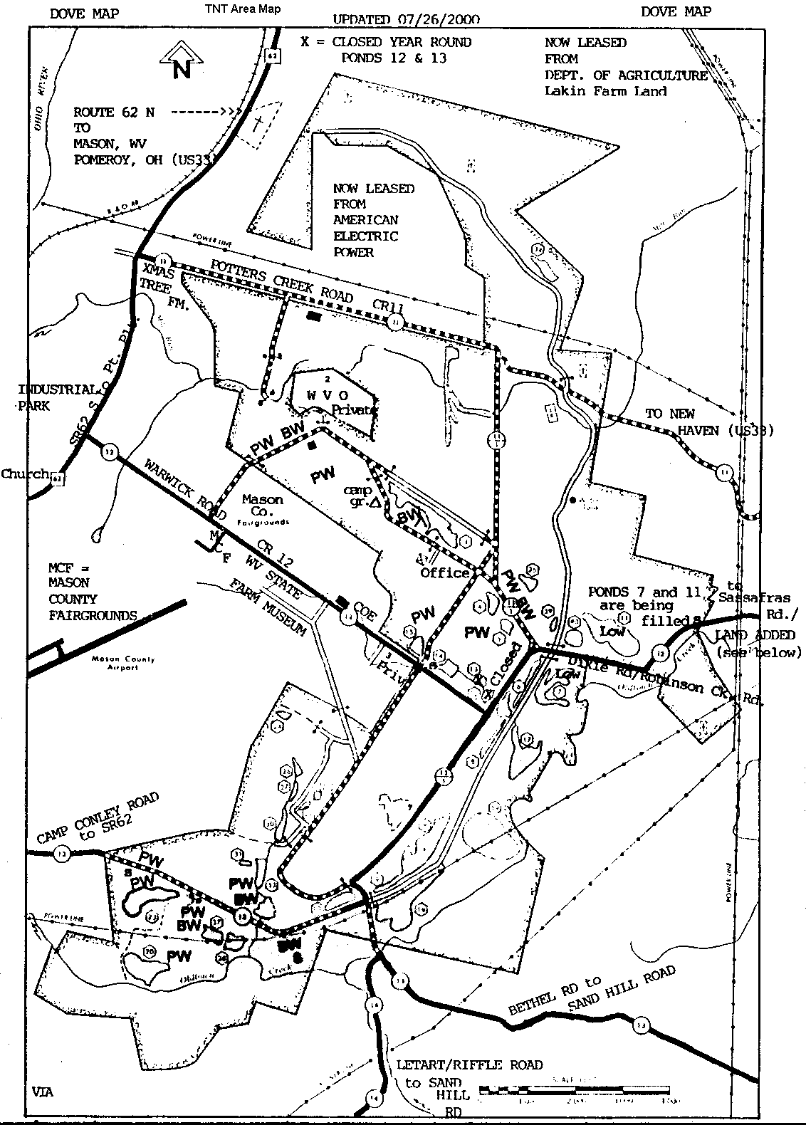 West Virginia Ordnance Works Map The T.n.t Area
